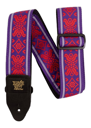 D_601481-MLA99876502781_112025-F.jpg Ernie Ball Correa Guitarra Strap Royal Flush Jacquard Red - Imagen 1