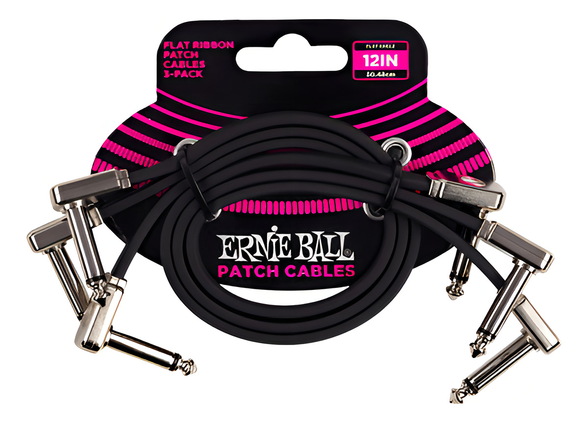 D_633963-MLA93370079964_092025-F.jpg Paquete Ernie Ball De 3 Cables De 30cm Plug Plano Para Pedal - Imagen 1