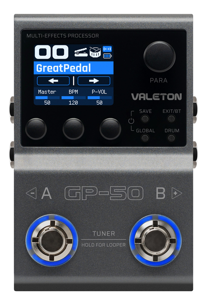 D_644483-MLA106759047833_022026-F.jpg Valeton Gp50 Pedal De Efectos Multiuso Para Guitarra Negro - Imagen 1
