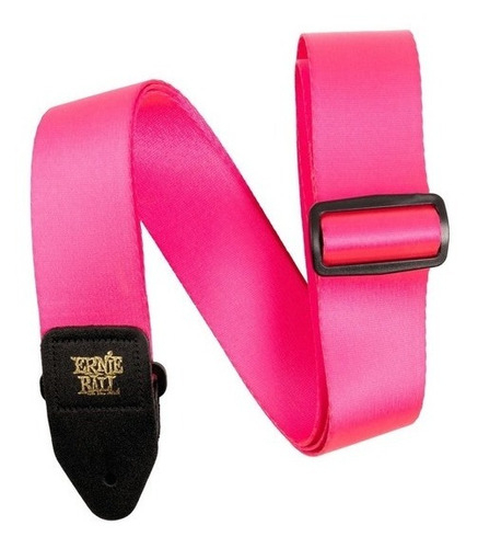 D_653968-MLA100003279629_112025-F.jpg Correa Ernie Ball Guitarra Bajo Neon Pink Con Puntera Cuero - Imagen 1