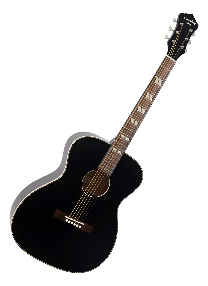 D_655507-MLC92705697285_092025-F.jpg Guitarra Acústica Recording King Serie 7 Ros-7-mbk Negro - Imagen 1