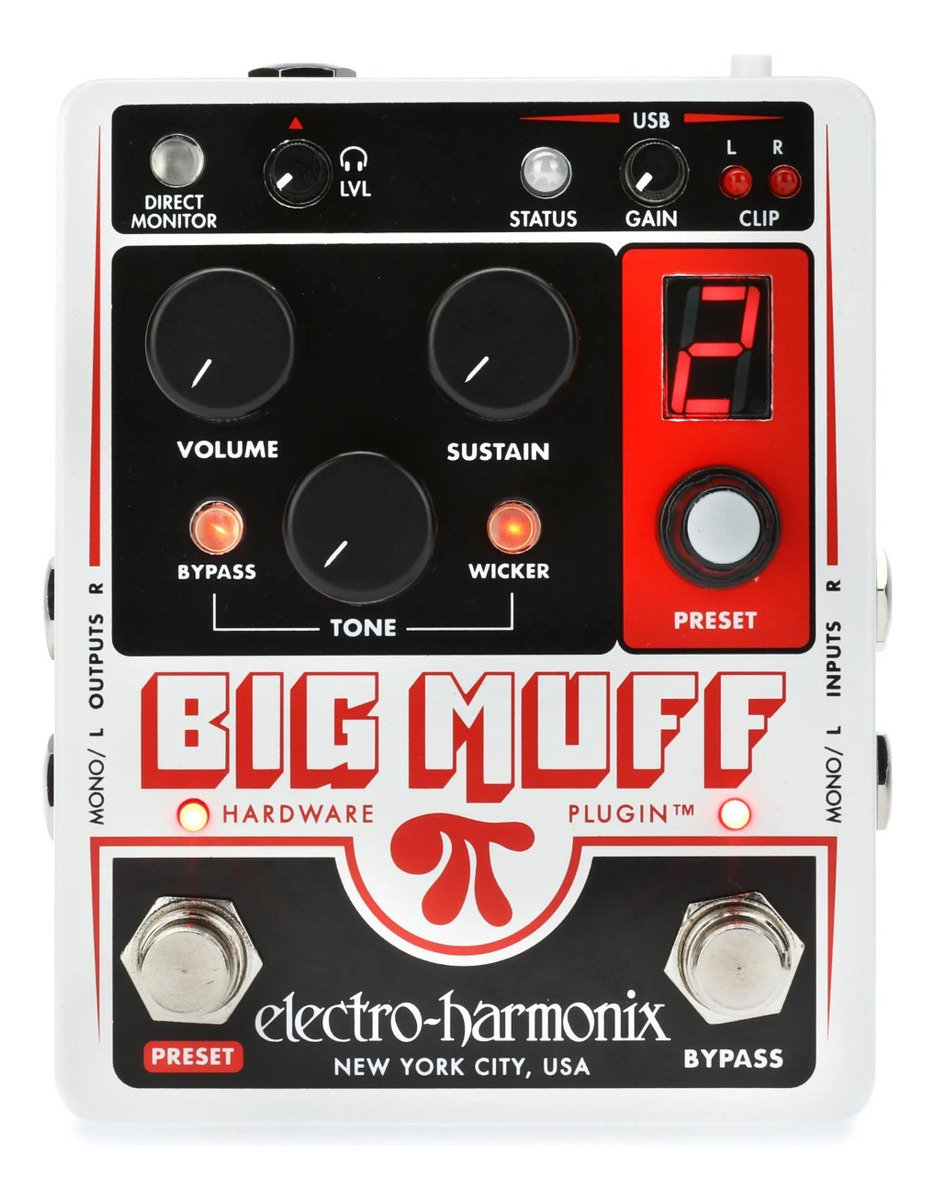 D_668368-MLU73533948979_122023-F.jpg Pedal Interfaz Electro Harmonix Big Muff Pi Hardware Plugin Color Blanco - Imagen 1