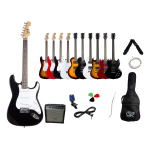 Pack Guitarra Stratocaster Y Amplificador 15w Creep Compl Bk