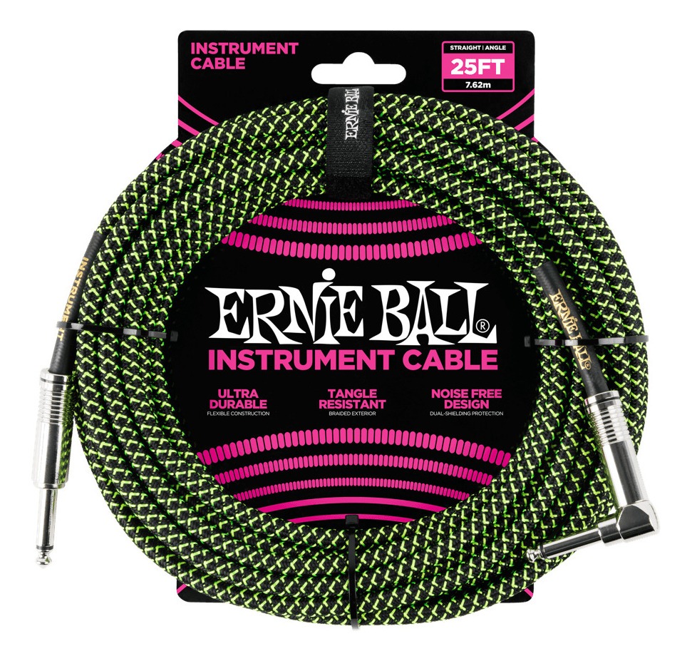 D_706515-MLC32892173068_112019-F.jpg Ernie Ball Cable Instrumento Trenzado Ernie Ball P06066 Negr - Imagen 1
