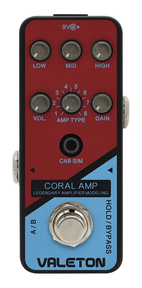 D_707301-MLC43040922678_082020-F.jpg Pedal Modelador De Amplificador Guitarra Valeton Coral Amp - Imagen 1