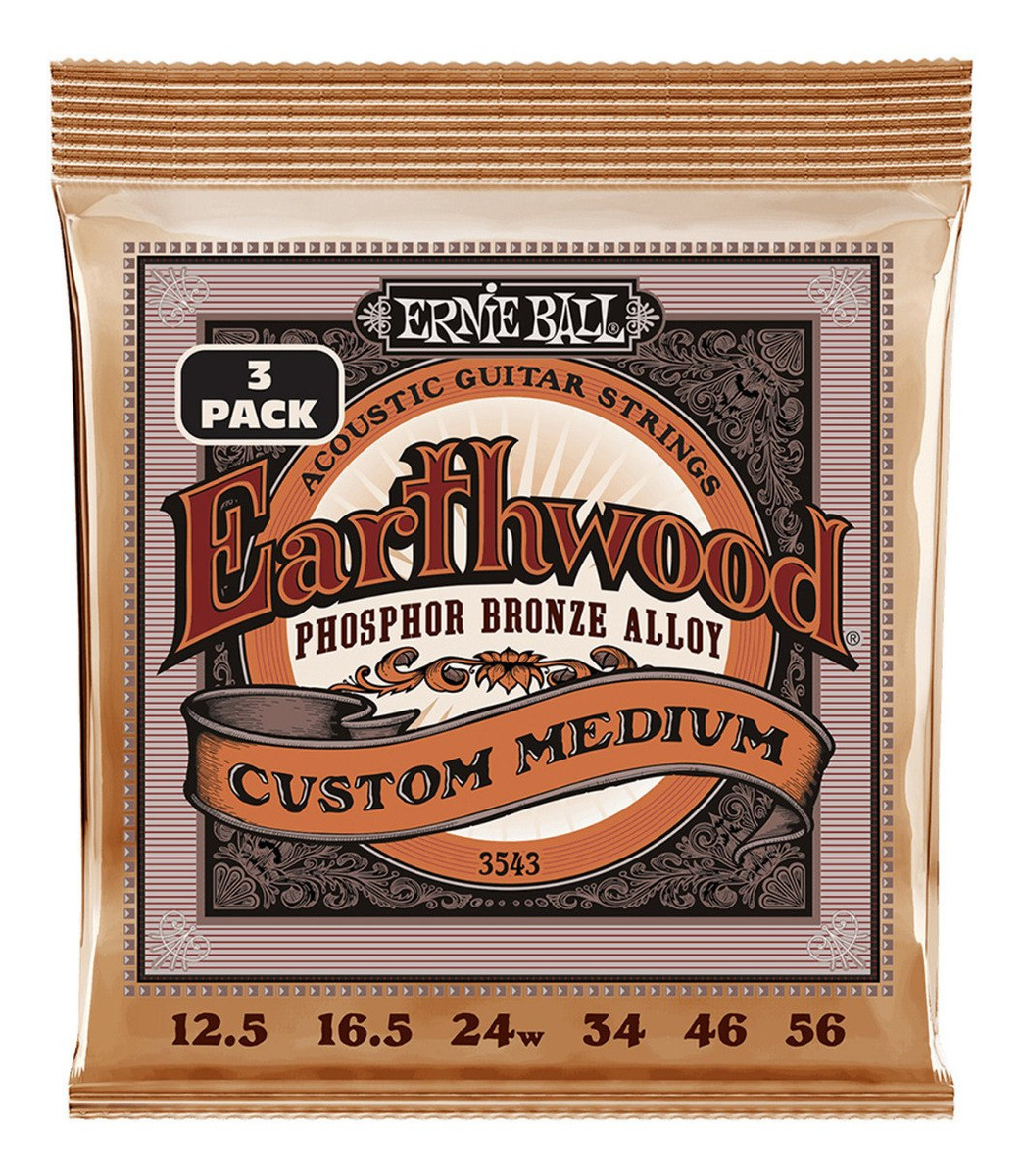 D_710720-MLC52717984541_122022-F.jpg Cuerdas Guitarra Acustic Pack X3 Ernie Ball 3543 Phos .012,5 - Imagen 1