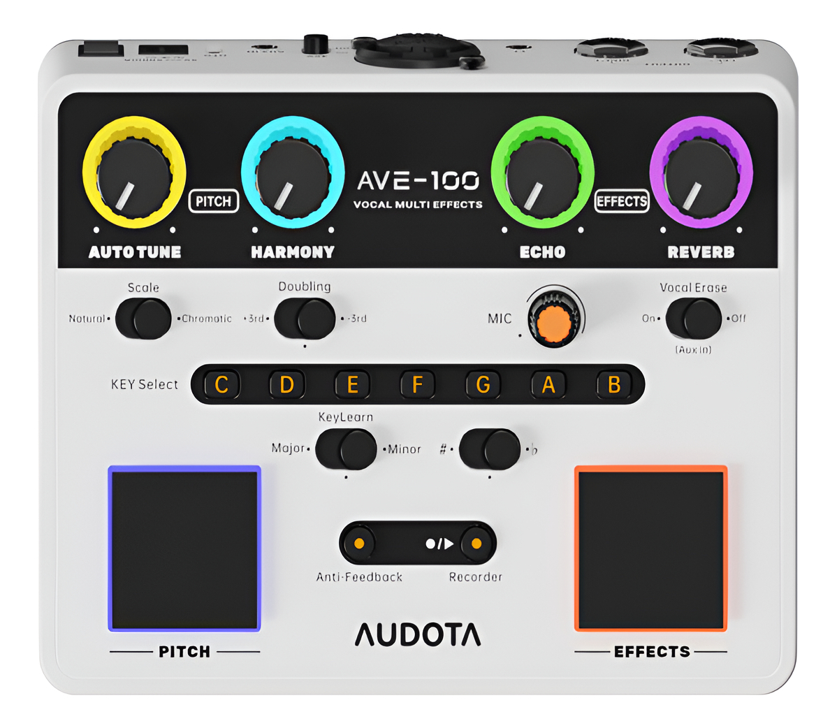 D_711418-MLA99150234665_112025-F.jpg Procesador Multiefectos De Pedal Vocal Audota Ave-100 Blanco - Imagen 1
