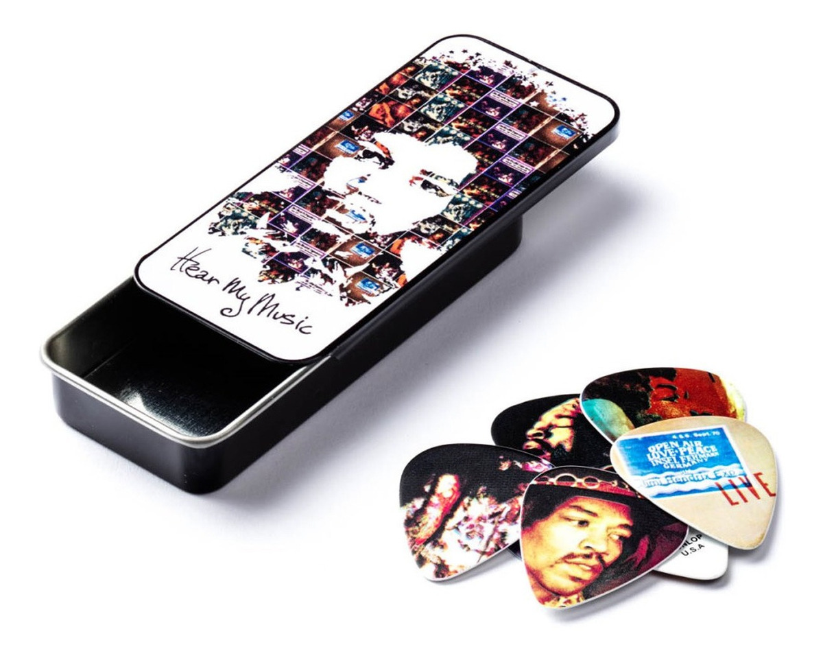 D_712209-MLC48101710438_112021-F.jpg Uñetas Jimi Hendrix X12 Med-live Images Dunlop Jh-pt07m - Imagen 1