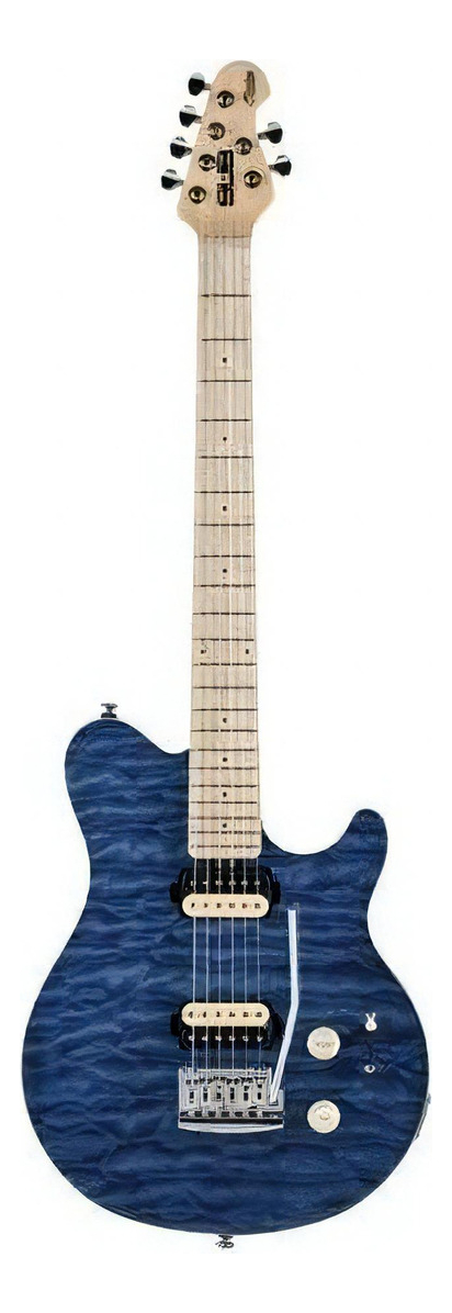 D_717231-MLU75327858707_032024-F.jpg Guitarra El?ctrica Sterling Sub Series De Madera Maciza Translucent Blue Translucent Con Diapas?n De Arce Diestro - Imagen 1