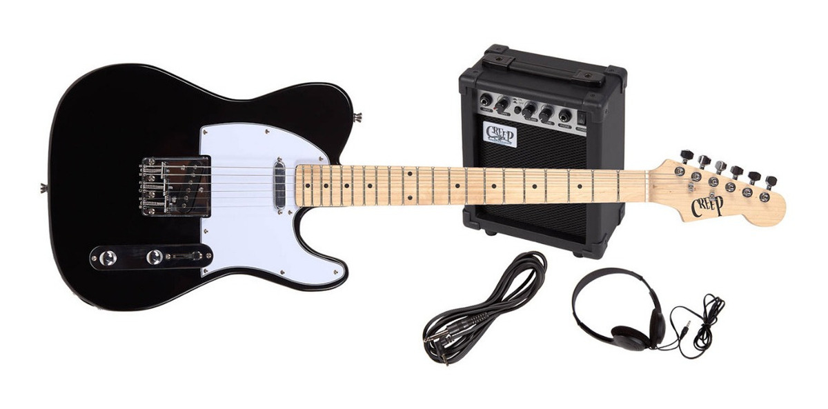 D_729083-MLC52451811075_112022-F.jpg Pack Guitarra Telecaster Y Amplificador Creep Completo Blk - Imagen 1