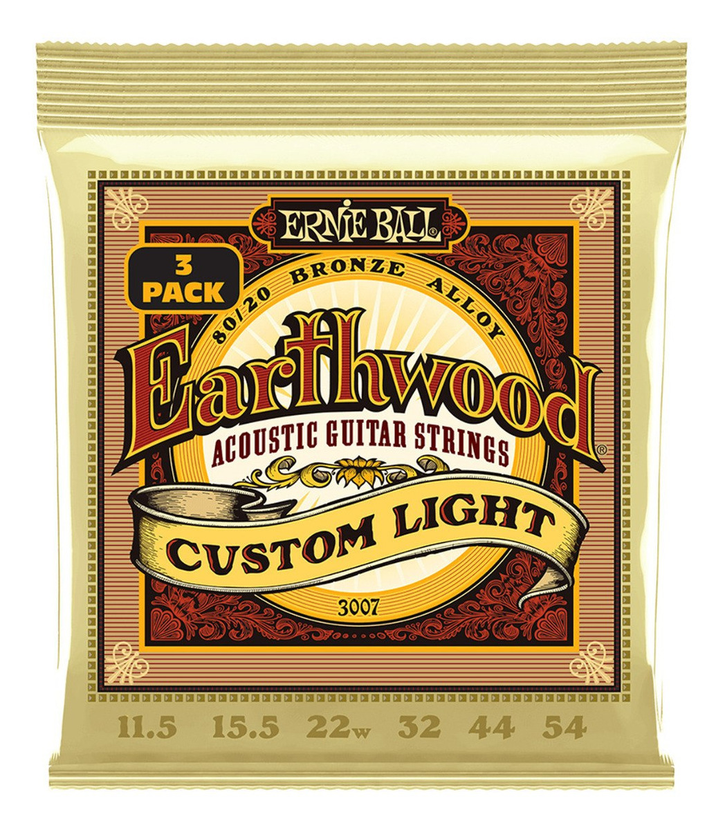 D_729588-MLC52717999073_122022-F.jpg Cuerdas Guitarra Acustica Pack X3 Ernie Ball 3007 Med .011,5 - Imagen 1