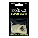 Puas De Guitarra Ernie Ball Pack X 12 Super Glow Medium Color Fluor Tama?o Medium Mediano - Imagen 2