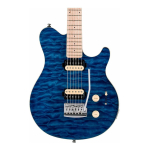 Guitarra El?ctrica Sterling Sub Series De Madera Maciza Translucent Blue Translucent Con Diapas?n De Arce Diestro - Imagen 2