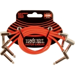 Ernie Ball Pack X3 Cable Pedal Pedal Plug Plano 30cm Rojo