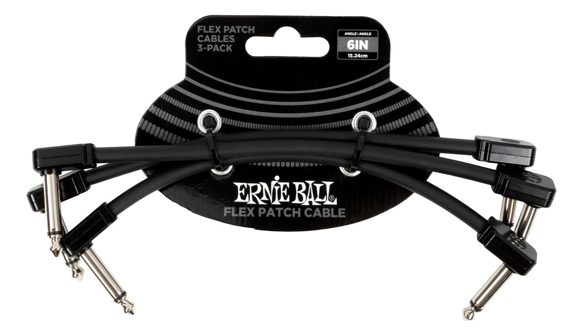 D_747438-MLC82498193108_022025-F.jpg Ernie Ball Pack X3 Cable Interpedal 15 Cm Plug Plano Negro - Imagen 1