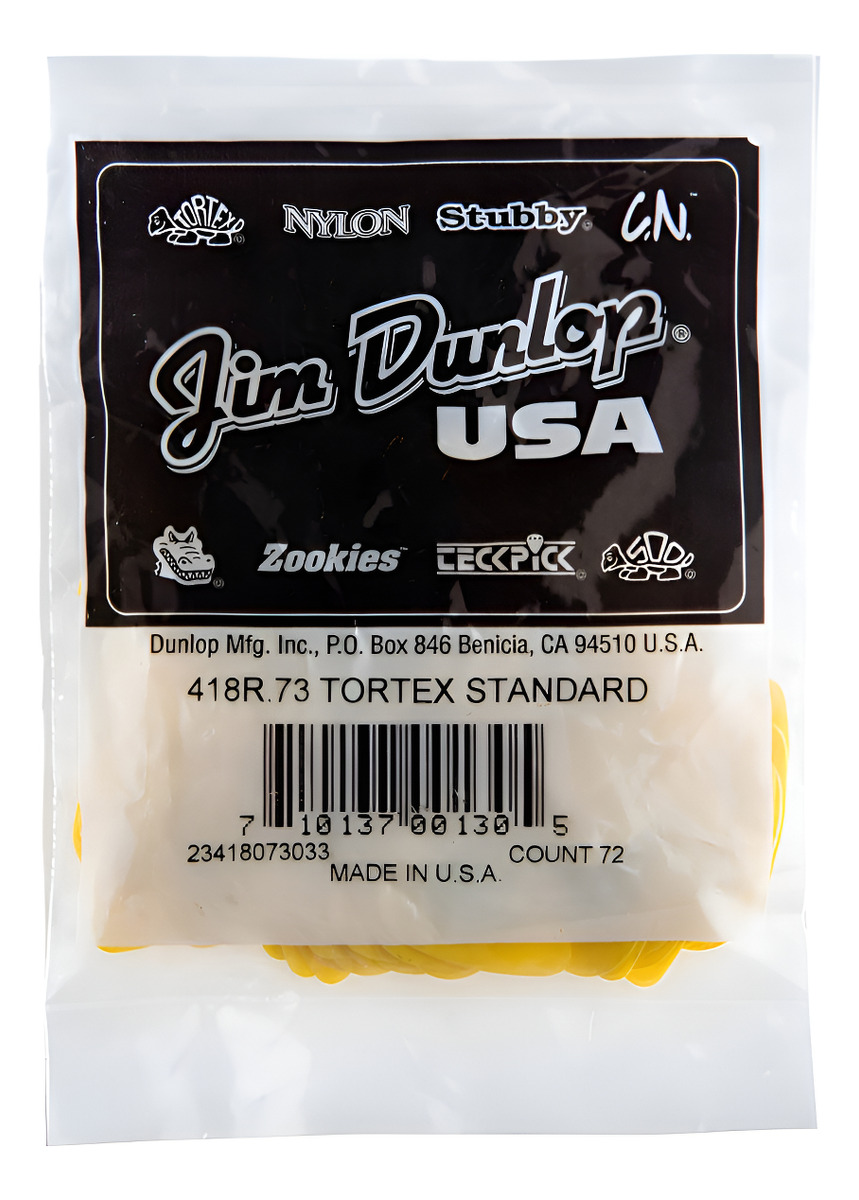 Uñetas Dunlop Tortex Estandar 418r 0.88 Bolsa 72un