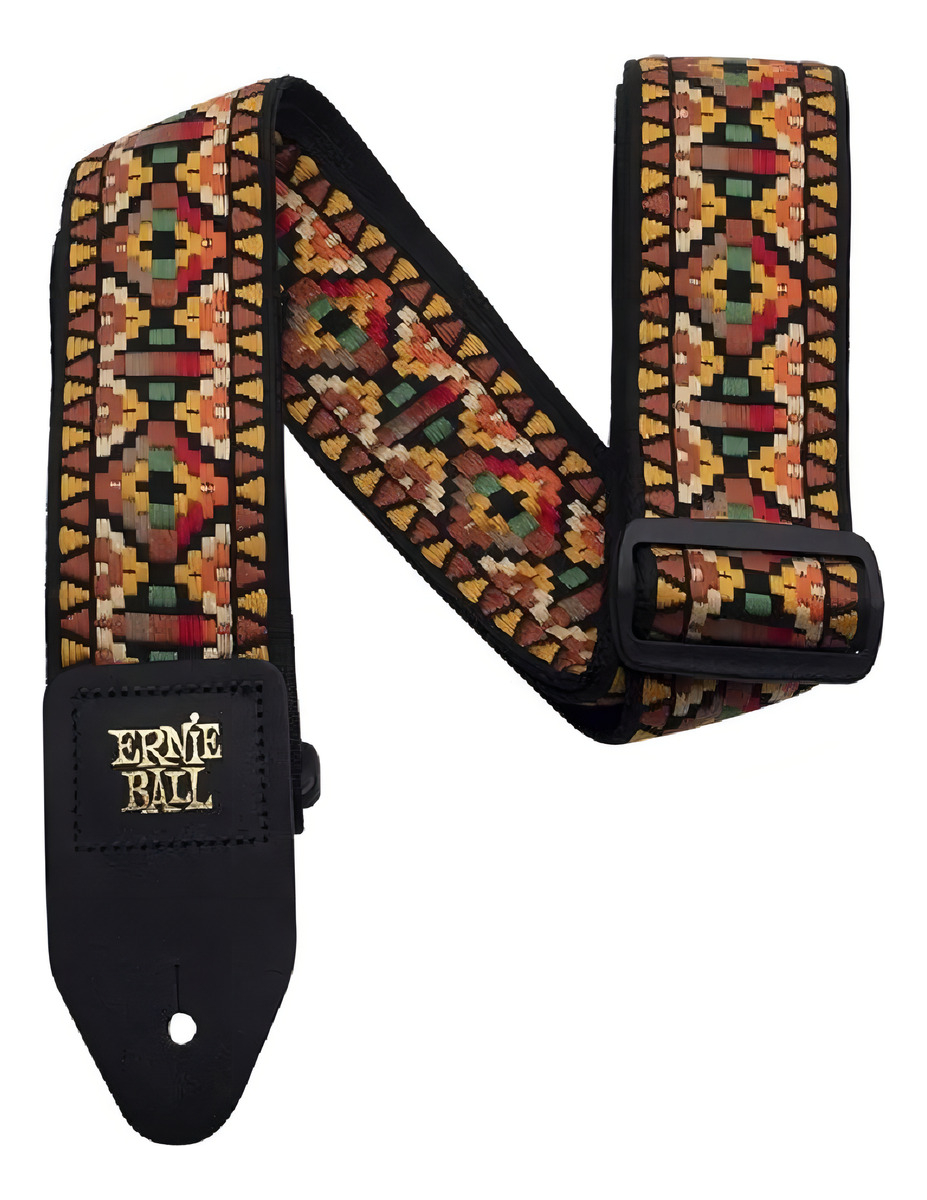 D_770970-MLU78758629167_082024-F.jpg Ernie Ball Correa Para Guitarra P04090 Jacquard Santa Fe Jacquard Santa Fe Amarillo Rayas - Imagen 1