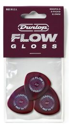 Uñetas Jim Dunlop 550r200 Flow Gloss 2.0 Mm X12 Rojo 2.0 Vino - Imagen 3