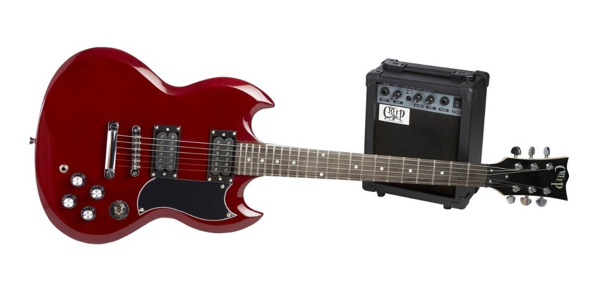 D_805239-MLC41364906962_042020-F.jpg Pack Guitarra Sg Y Amplificador Creep Completo Wrd - Imagen 1