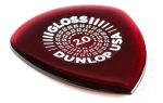 Uñetas Jim Dunlop 550r200 Flow Gloss 2.0 Mm X12 Rojo 2.0 Vino - Imagen 2