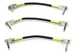 Cable Interpedal Ernie Ball Pack X 3u Plug Chatos Ang. 15cm - Imagen 2
