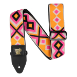 Correa Ernie Ball Jacquard Electric Diamond Naranja, Rosa, Negro, Blanco Geom?trico