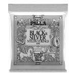 Cuerdas De Guitarra Ernesto Palla Ernie Ball De Nailon Negras Y Plateadas