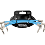 Ernie Ball Pack X3 Cable Interpedal 15 Cm Plug Plano Azul