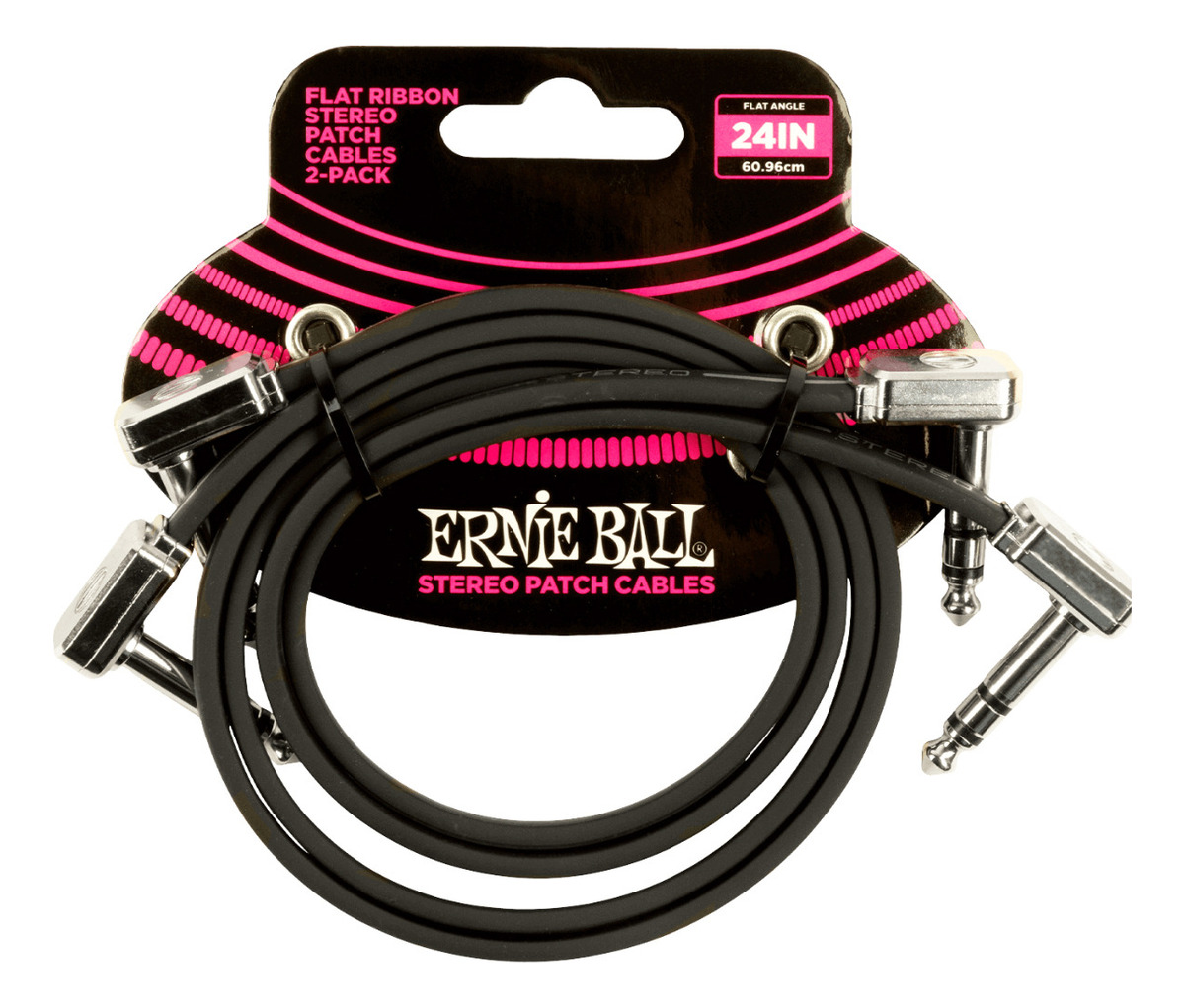 D_854310-MLC73568154519_122023-F.jpg Ernie Ball Pack X2 Cable Interpedal Estéreo Trs P06406 60cm - Imagen 1
