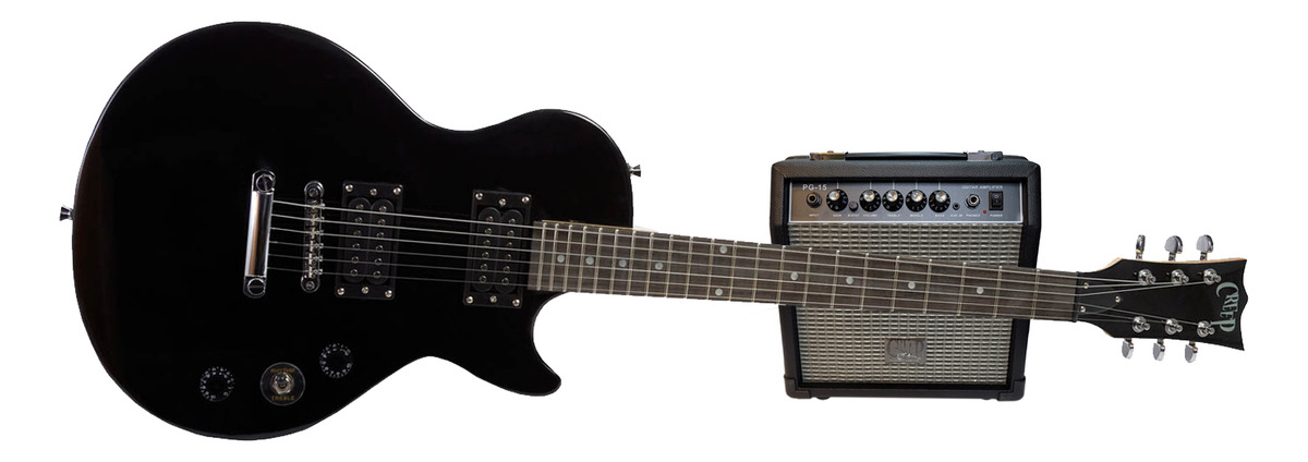 D_861361-MLC79936153960_102024-F.jpg Pack Guitarra Les Paul Y Amplificador 15w Creep Completo Bk - Imagen 1