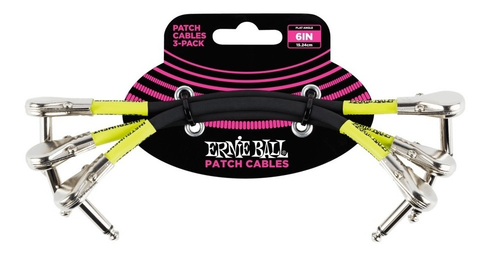 D_875985-MLA99461789350_112025-F.jpg Cable Interpedal Ernie Ball Pack X 3u Plug Chatos Ang. 15cm - Imagen 1
