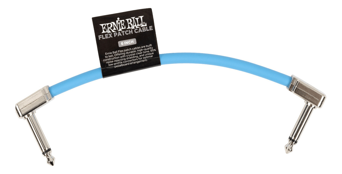 D_879297-MLC82499761284_022025-F.jpg Ernie Ball Cable Interpedal 15 Cm Plug Plano Azul - Imagen 1