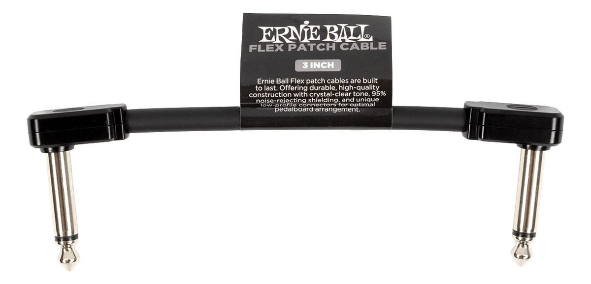 D_880847-MLC82783442293_022025-F.jpg Ernie Ball Cable Interpedal 7,5cm Plug Plano Negro - Imagen 1
