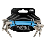 Ernie Ball Pack X3 Cable Interpedal 7,5 Cm Plug Plano Azul