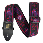 Correa Pleasant P05360 Ernie Ball Jacquard, Color Rojo Con Flores Flor