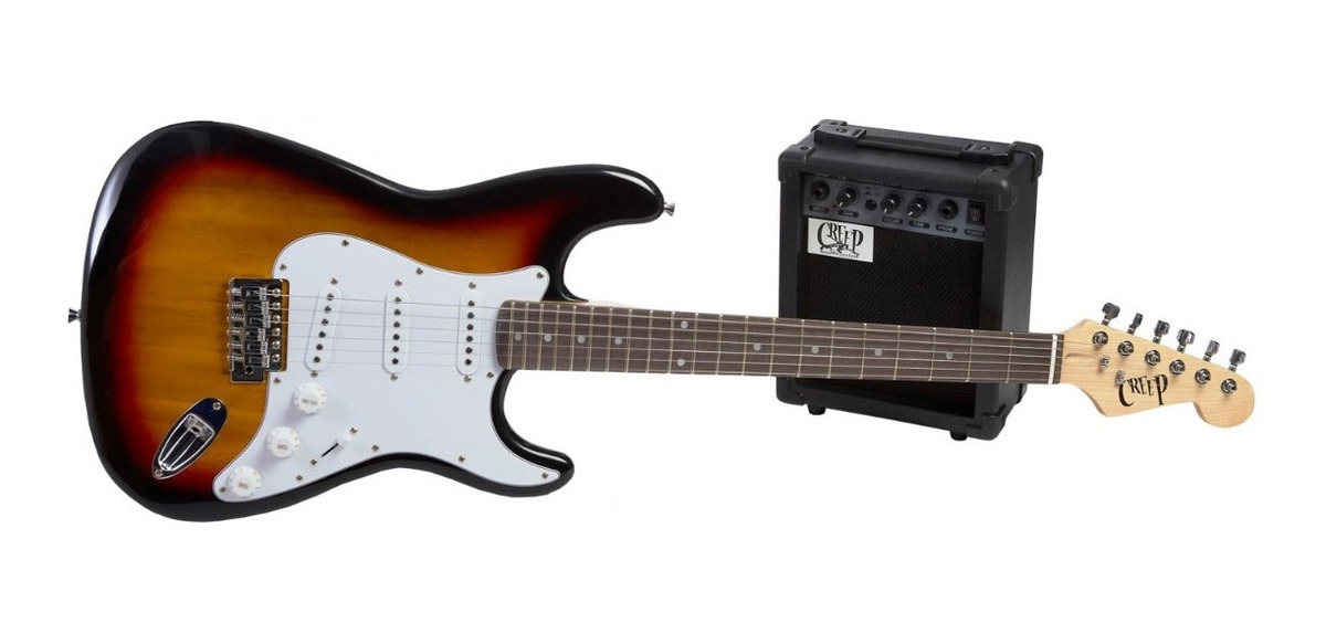 D_902584-MLC41364612388_042020-F.jpg Pack Guitarra Stratocaster Y Amplificador Creep Completo Sb - Imagen 1