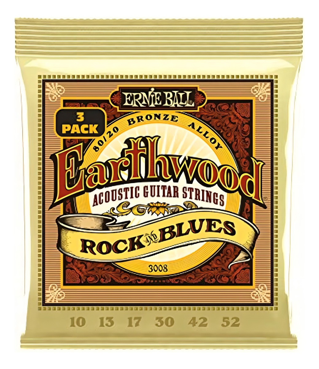 D_913595-MLA99991147795_112025-F.jpg Erthwd Randb Wplain G 8020 Brnz Ac Gtr Strings 3 Pk 10 52 - Imagen 1