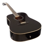 Guitarra Ac?stica Creep Negra Cuerdas Acero Mf125b Con Funda