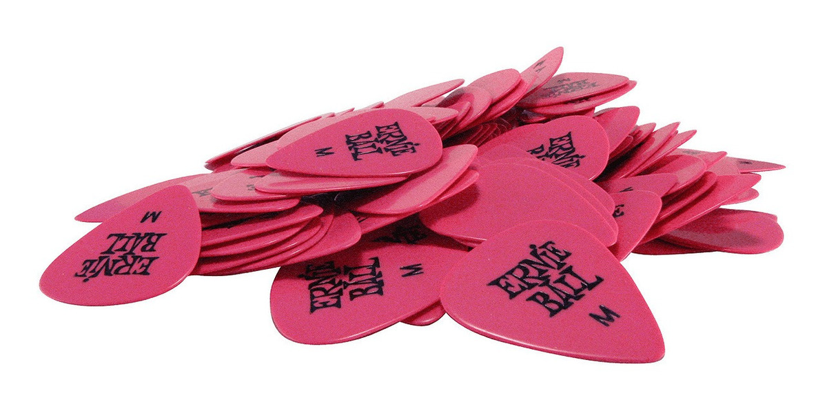 D_915148-MLC48149667642_112021-F.jpg Uñetas Ernie Ball P09115 Medium Pink Bolsa 144 Unidades - Imagen 1