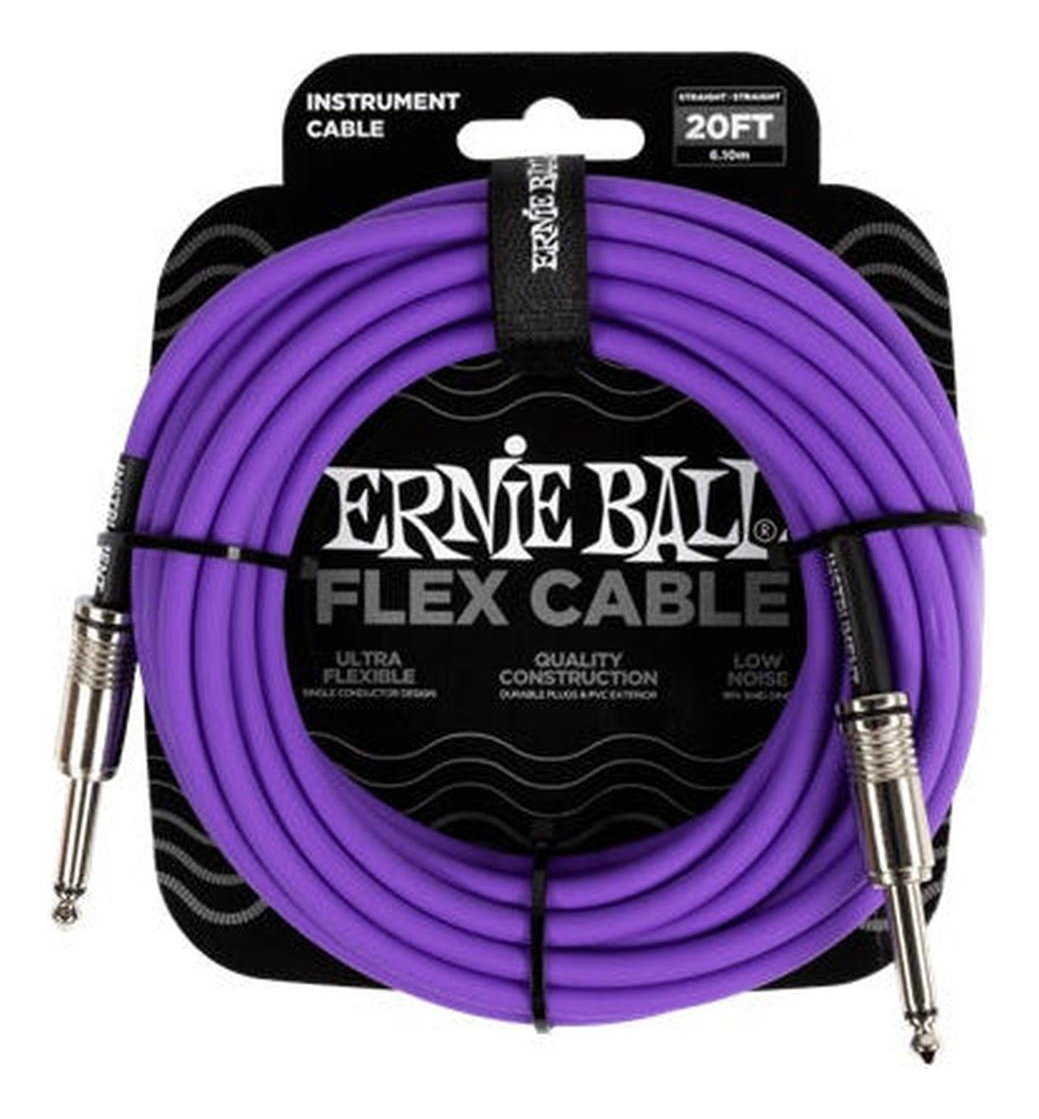 D_915181-MLA99942058769_112025-F.jpg Cable De Plug 6.3mm Macho/macho Ernie Ball 6.10 Mts., Morado - Imagen 1