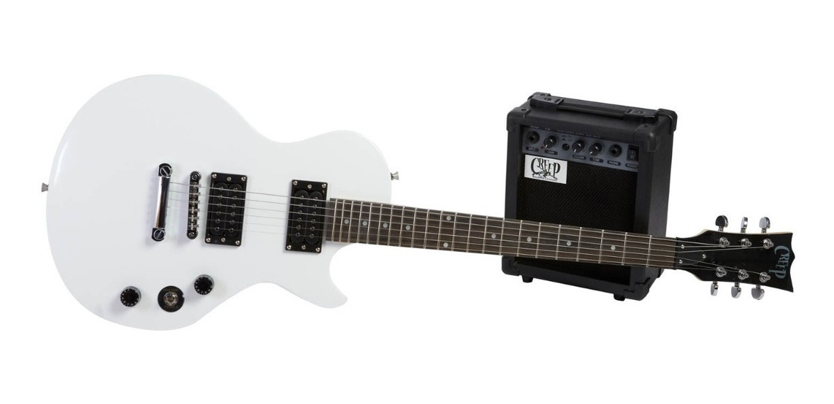 D_920788-MLC41364828513_042020-F.jpg Pack Guitarra Les Paul Y Amplificador Creep Completo Wh - Imagen 1