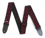 Correa Guitarra/bajo Jim Dunlop D38-11rd Llamas Rojo - Imagen 2