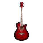 Guitarra Acústica Creep Con Funda Eq 5 Bandas Red C/corte