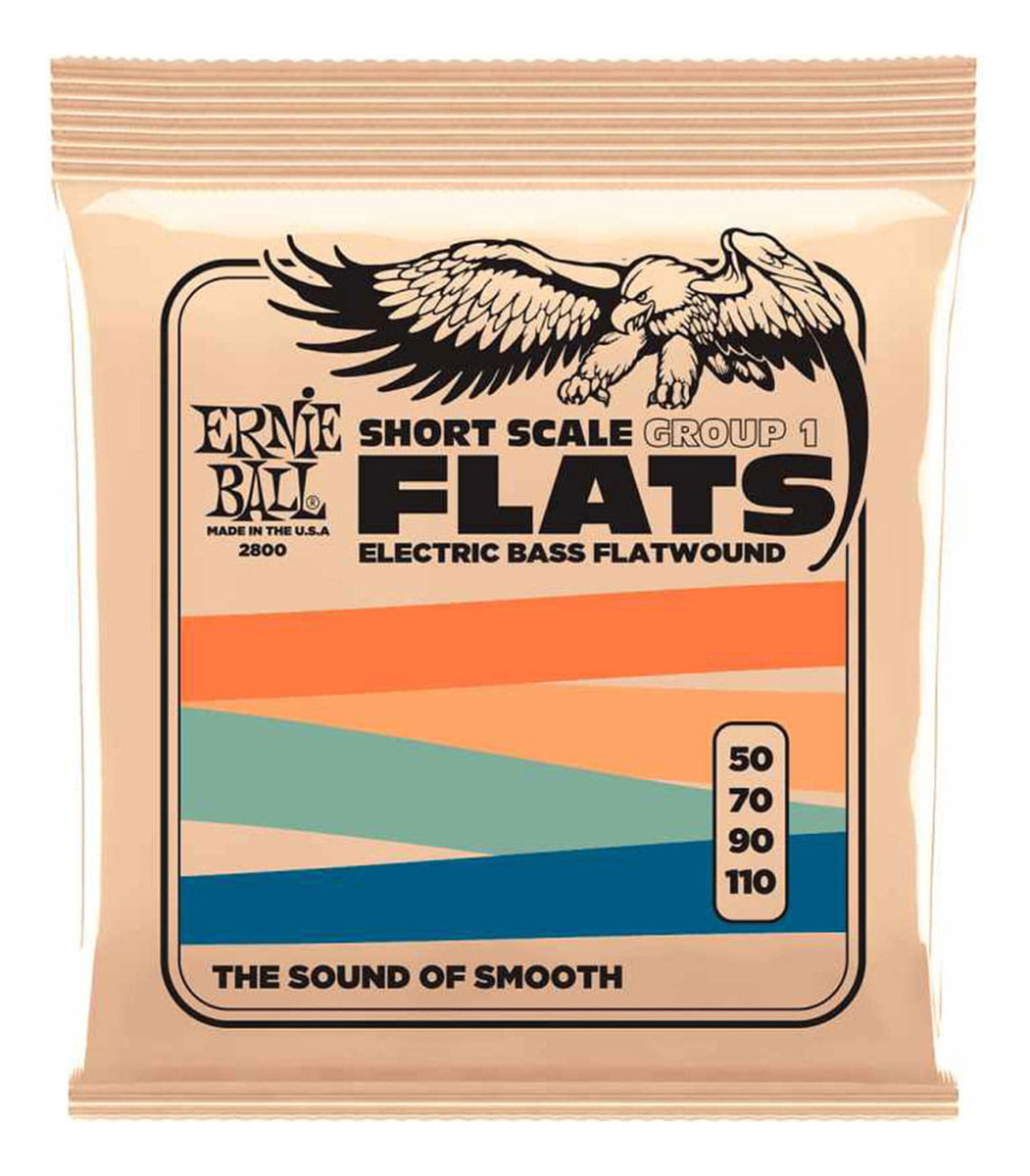 D_928238-MLC73586280313_122023-F.jpg Ernie Ball Cuerdas Bajo Flat Escala Corta 50-110 Mod. 2800 - Imagen 1