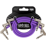 Ernie Ball Pack X3 Cable Interpedal 30 Cm Plug Plano Púrpura
