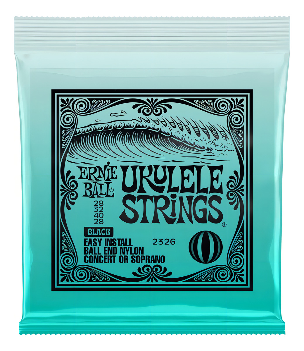D_941859-MLA99618619148_122025-F.jpg Cuerda Para Ukelele Ernie Ball Negras Ball End Nylon 2326 - Imagen 1