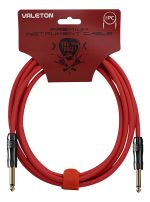 Cable Plug 3 M Valeton Rojo Vgc-5r Premium Guitarra Bajo - Imagen 3