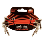 Cable Interpedal Ernie Ball 6401 Pack X3 Plano 7,5cm Rojo