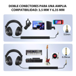 Audifonos Maono Profesional Dj / Monitor Estudio Au-mh601 Color Negro - Imagen 5