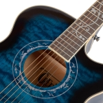 Guitarra Ac?stica Creep Con Funda Eq 5 Bandas Blue C/corte - Imagen 4